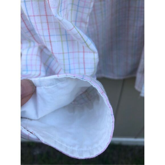 SKU-Men's SettePointe Size Extra Large (XL) Long Sleeve Button Multi Color Strip - Picture 3 of 7